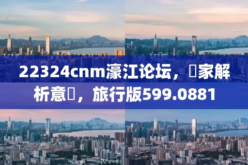 22324cnm濠江論壇，專家解析意見，旅行版599.0881