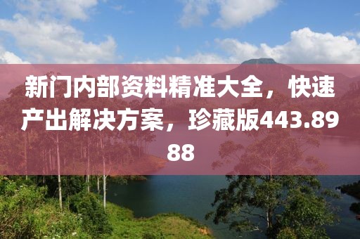 新門內(nèi)部資料精準大全，快速產(chǎn)出解決方案，珍藏版443.8988