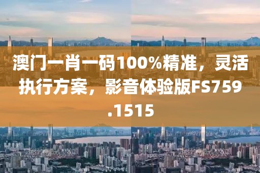澳門一肖一碼100%精準(zhǔn)，靈活執(zhí)行方案，影音體驗(yàn)版FS759.1515