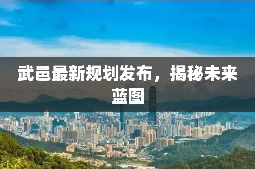 武邑最新規(guī)劃發(fā)布，揭秘未來藍圖