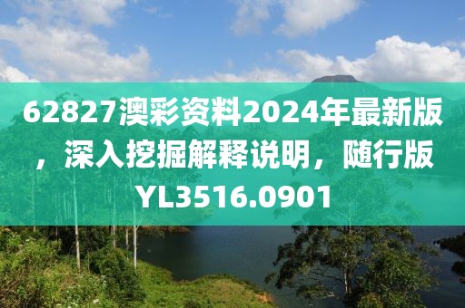 62827澳彩資料2024年最新版，深入挖掘解釋說明，隨行版YL3516.0901