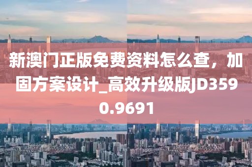 新澳門正版免費資料怎么查，加固方案設(shè)計_高效升級版JD3590.9691
