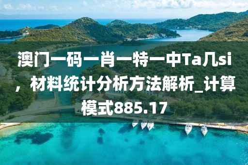 澳門一碼一肖一特一中Ta幾si，材料統(tǒng)計分析方法解析_計算模式885.17