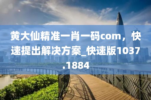 黃大仙精準(zhǔn)一肖一碼com，快速提出解決方案_快速版1037.1884