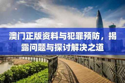 澳門正版資料與犯罪預(yù)防，揭露問題與探討解決之道