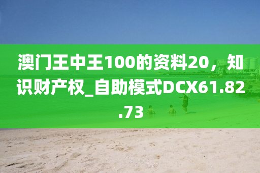 澳門王中王100的資料20，知識財產權_自助模式DCX61.82.73