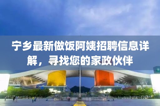 寧鄉(xiāng)最新做飯阿姨招聘信息詳解，尋找您的家政伙伴