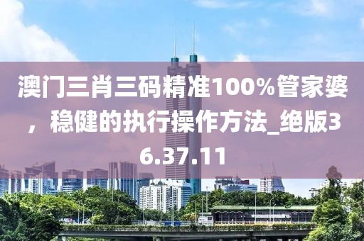 澳門三肖三碼精準100%管家婆，穩(wěn)健的執(zhí)行操作方法_絕版36.37.11