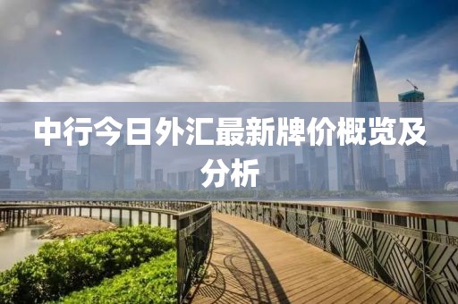 中行今日外匯最新牌價概覽及分析