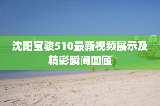 沈陽寶駿510最新視頻展示及精彩瞬間回顧