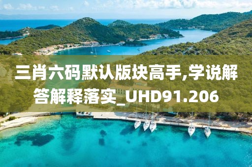 三肖六碼默認版塊高手,學說解答解釋落實_UHD91.206