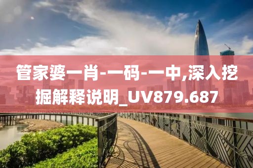管家婆一肖-一碼-一中,深入挖掘解釋說明_UV879.687