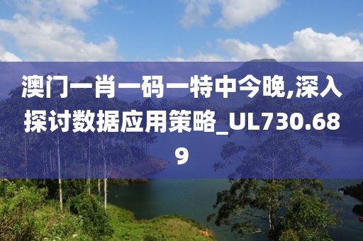 澳門一肖一碼一特中今晚,深入探討數(shù)據(jù)應(yīng)用策略_UL730.689