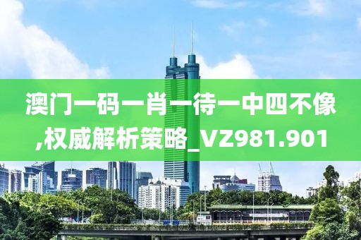 澳門一碼一肖一待一中四不像,權威解析策略_VZ981.901