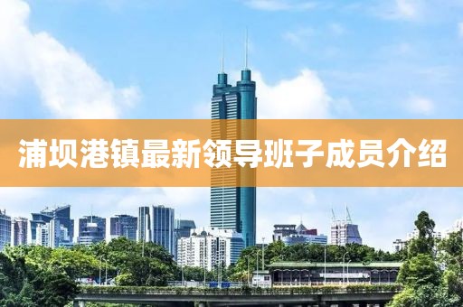 浦壩港鎮(zhèn)最新領(lǐng)導(dǎo)班子成員介紹