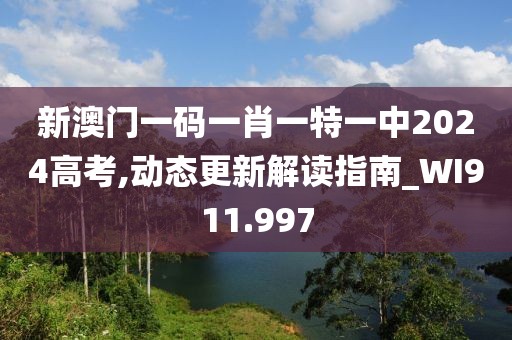 新澳門(mén)一碼一肖一特一中2024高考,動(dòng)態(tài)更新解讀指南_WI911.997