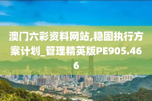 澳門六彩資料網(wǎng)站,穩(wěn)固執(zhí)行方案計(jì)劃_管理精英版PE905.466