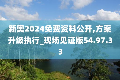 新奧2024免費(fèi)資料公開,方案升級(jí)執(zhí)行_現(xiàn)場(chǎng)見證版54.97.33