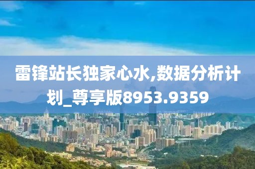 雷鋒站長獨家心水,數(shù)據(jù)分析計劃_尊享版8953.9359