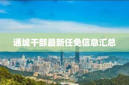 通城干部最新任免信息匯總