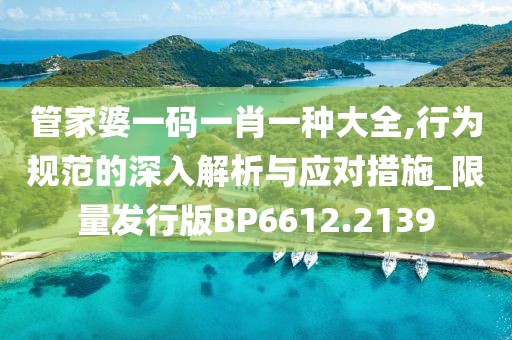 管家婆一碼一肖一種大全,行為規(guī)范的深入解析與應對措施_限量發(fā)行版BP6612.2139