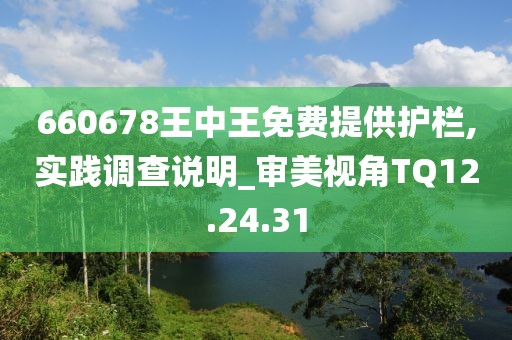 660678王中王免費提供護欄,實踐調(diào)查說明_審美視角TQ12.24.31