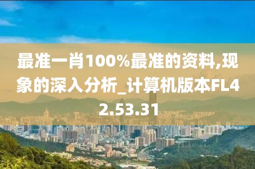 最準(zhǔn)一肖100%最準(zhǔn)的資料,現(xiàn)象的深入分析_計(jì)算機(jī)版本FL42.53.31