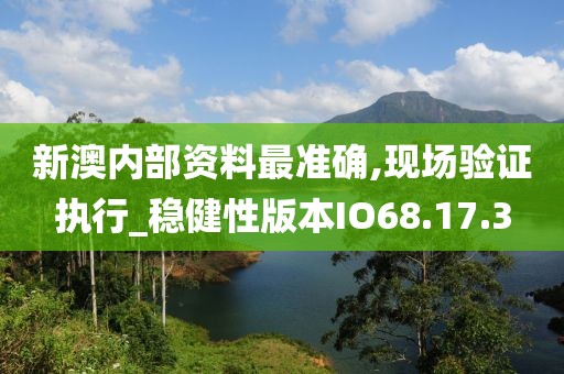 新澳內(nèi)部資料最準確,現(xiàn)場驗證執(zhí)行_穩(wěn)健性版本IO68.17.3
