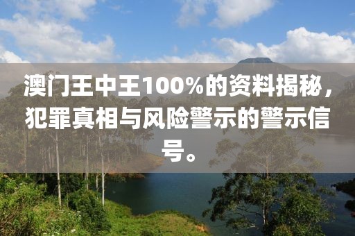 澳門王中王100%的資料揭秘，犯罪真相與風(fēng)險警示的警示信號。