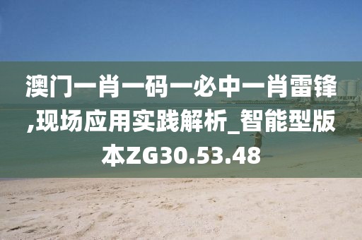 澳門一肖一碼一必中一肖雷鋒,現(xiàn)場應(yīng)用實踐解析_智能型版本ZG30.53.48