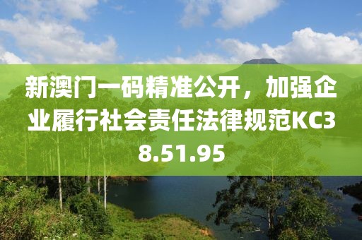 新澳門一碼精準(zhǔn)公開，加強(qiáng)企業(yè)履行社會責(zé)任法律規(guī)范KC38.51.95