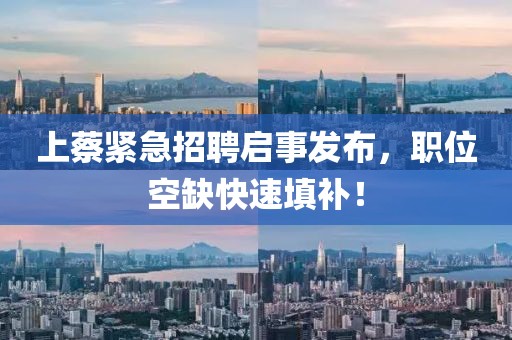 上蔡緊急招聘啟事發(fā)布，職位空缺快速填補(bǔ)！