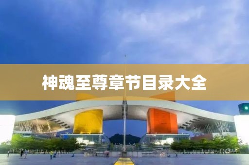 神魂至尊章節(jié)目錄大全