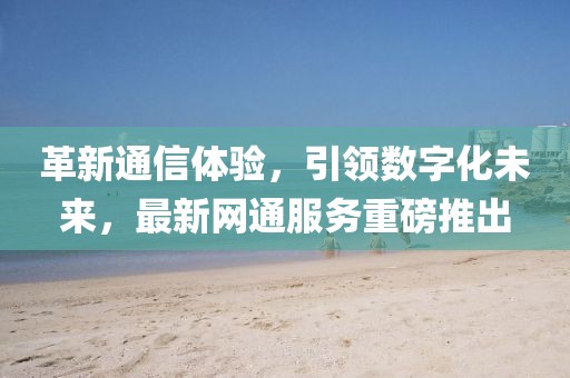 革新通信體驗(yàn)，引領(lǐng)數(shù)字化未來，最新網(wǎng)通服務(wù)重磅推出