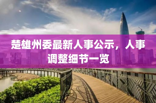 楚雄州委最新人事公示，人事調(diào)整細節(jié)一覽