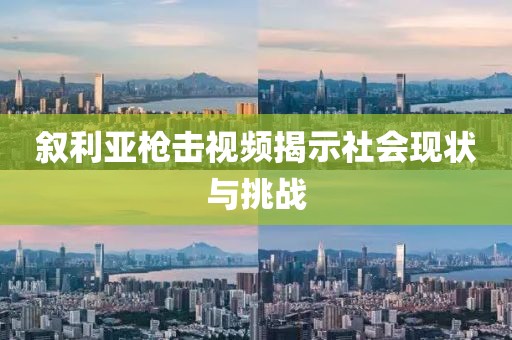 敘利亞槍擊視頻揭示社會現(xiàn)狀與挑戰(zhàn)