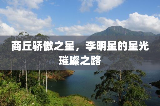 商丘驕傲之星，李明星的星光璀璨之路