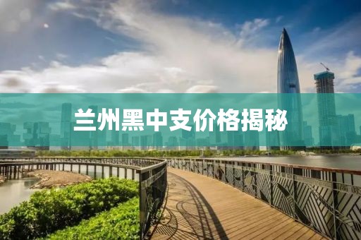 蘭州黑中支價(jià)格揭秘