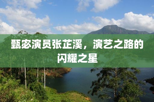 甄宓演員張芷溪，演藝之路的閃耀之星