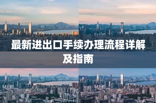 最新進(jìn)出口手續(xù)辦理流程詳解及指南