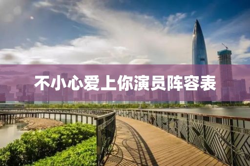 不小心愛上你演員陣容表