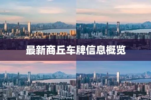 最新商丘車牌信息概覽