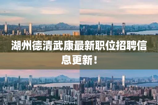 湖州德清武康最新職位招聘信息更新！