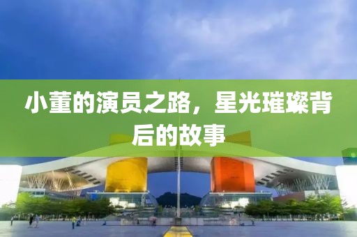 小董的演員之路，星光璀璨背后的故事