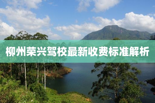 柳州榮興駕校最新收費標(biāo)準解析
