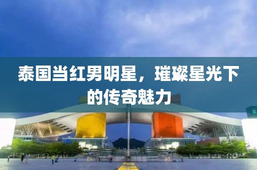 泰國當(dāng)紅男明星，璀璨星光下的傳奇魅力