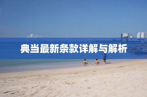 典當最新條款詳解與解析