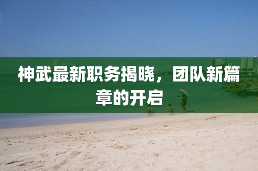 神武最新職務(wù)揭曉，團隊新篇章的開啟