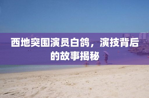 西地突圍演員白鴿，演技背后的故事揭秘