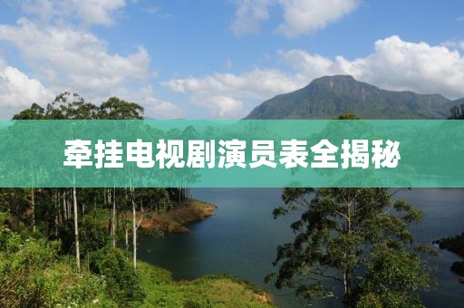 牽掛電視劇演員表全揭秘